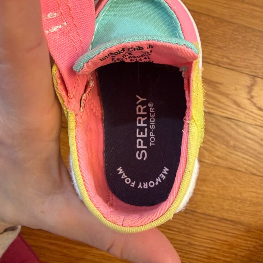 Sperry Intrepid Crib Jr. Boat Shoes Color Block- Baby Size 1M - Picture 6 of 7